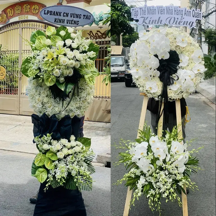 Kệ hoa chia buồn tại Quảng Bình