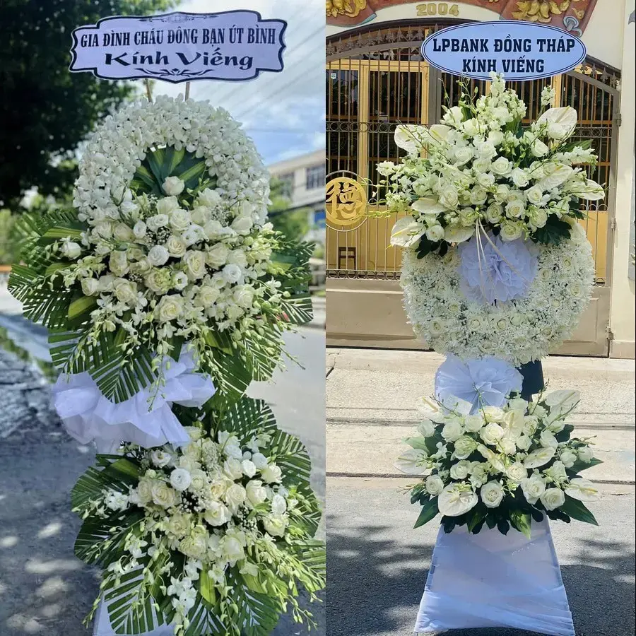 Kệ hoa chia buồn tại Quảng Châu