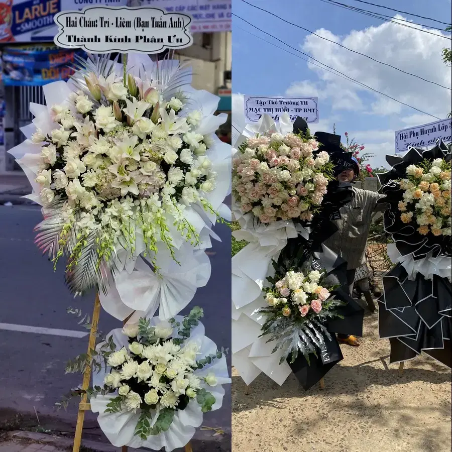 Kệ hoa chia buồn tại Quế Võ