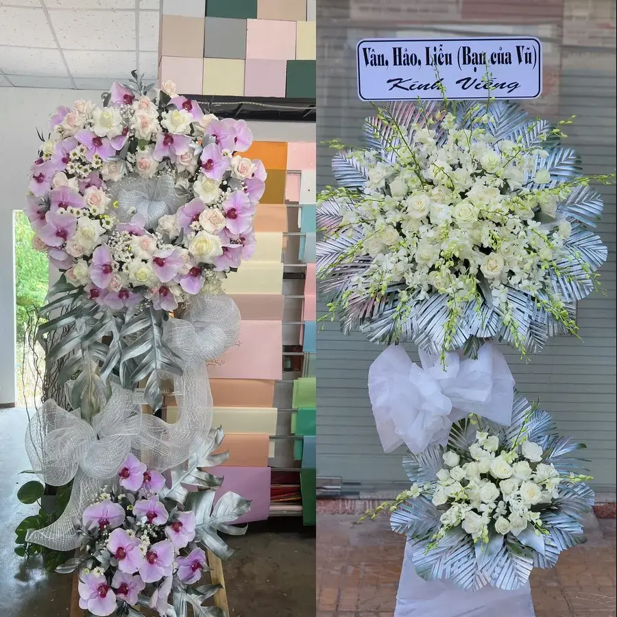 Kệ hoa chia buồn tại Quy Nhơn Đông