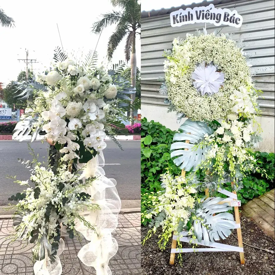 Kệ hoa chia buồn tại Quỳnh Anh