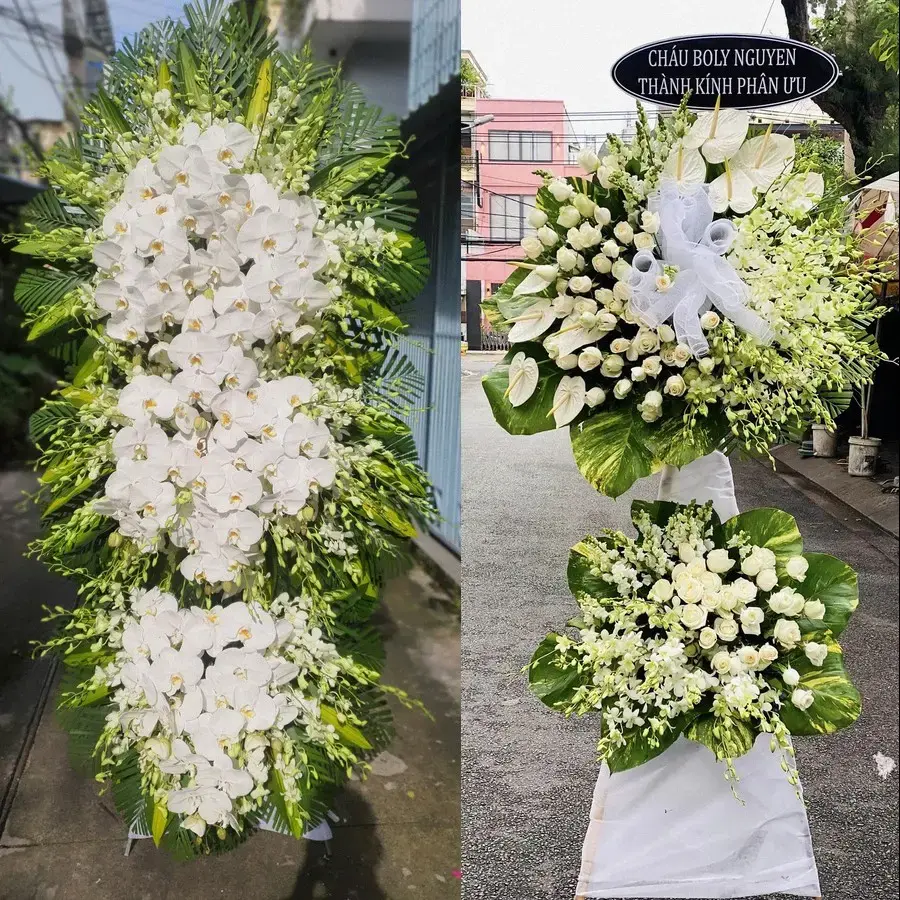 Vòng hoa đám tang tại Quỳnh Lưu