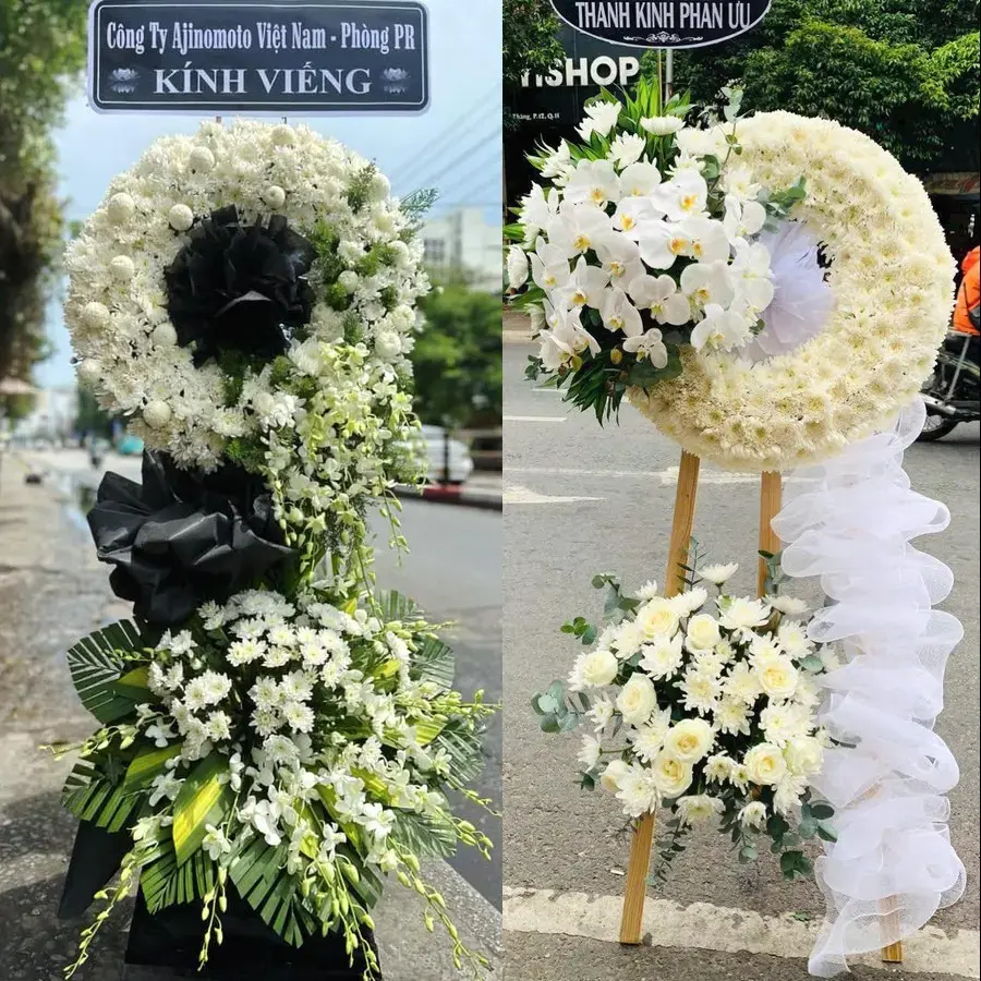 Kệ hoa chia buồn tại Quỳnh Phụ, Hưng Yên