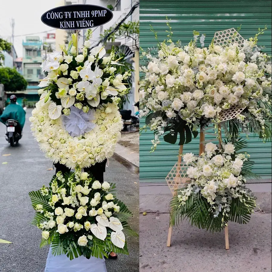 Kệ hoa chia buồn tại Sa Huỳnh