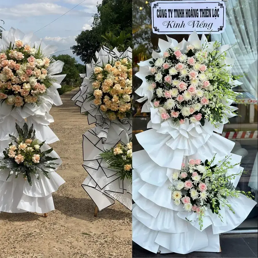 Vòng hoa đám tang tại Sơn Đông, Phú Thọ