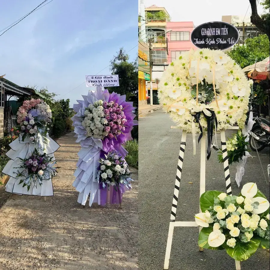 Vòng hoa đám tang tại Sơn Đông, Vĩnh Long