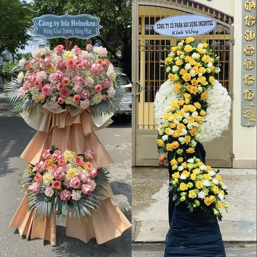 Kệ hoa chia buồn tại Tam Phước