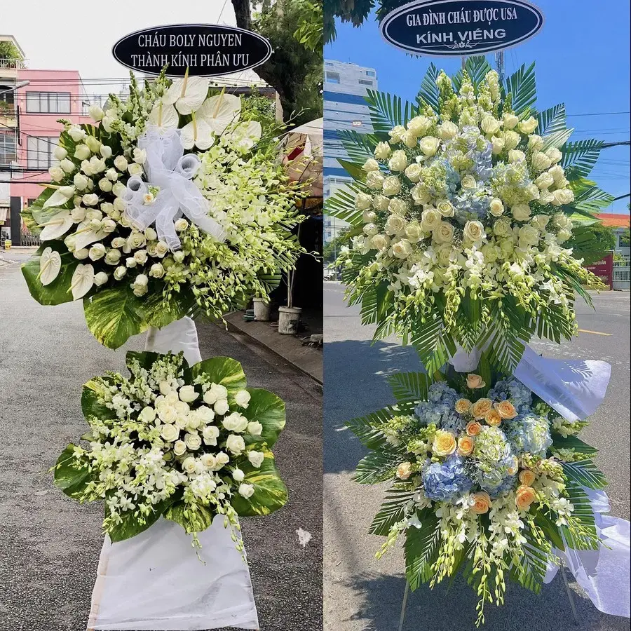 Kệ hoa chia buồn tại Tân An, Đắk Lắk
