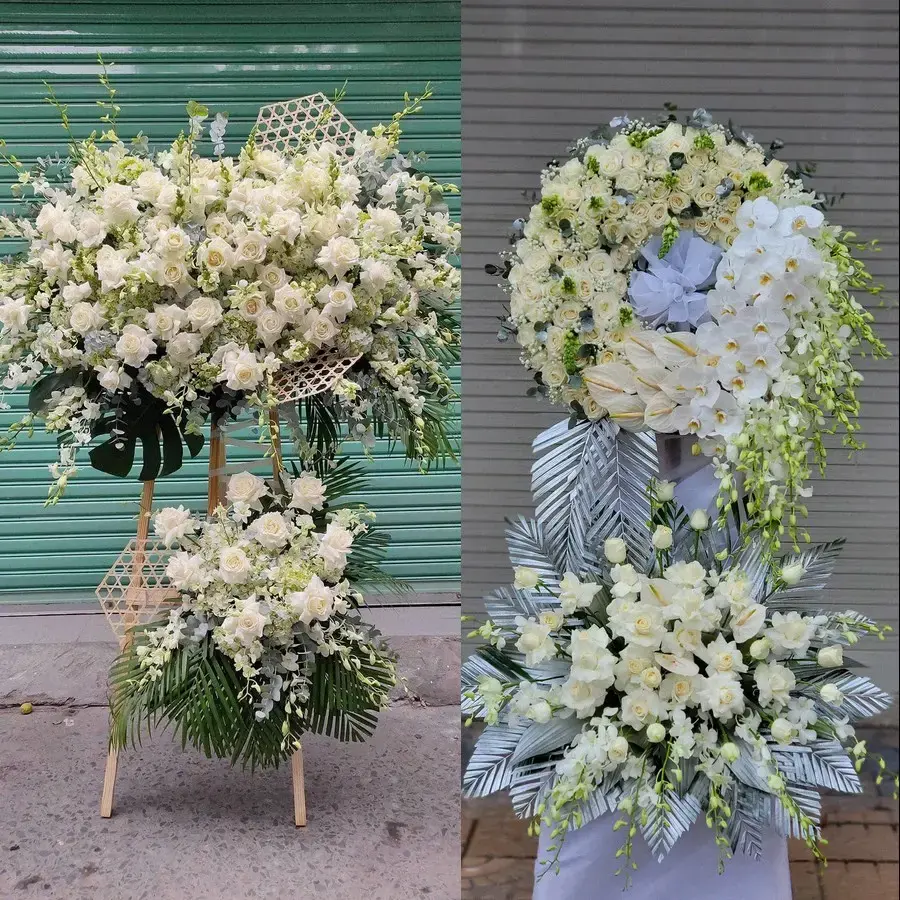 Kệ hoa chia buồn tại Tân An, Tây Ninh
