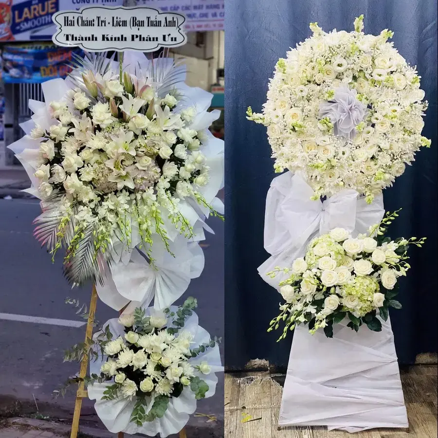 Kệ hoa chia buồn tại Tân Dĩnh, Bắc Ninh