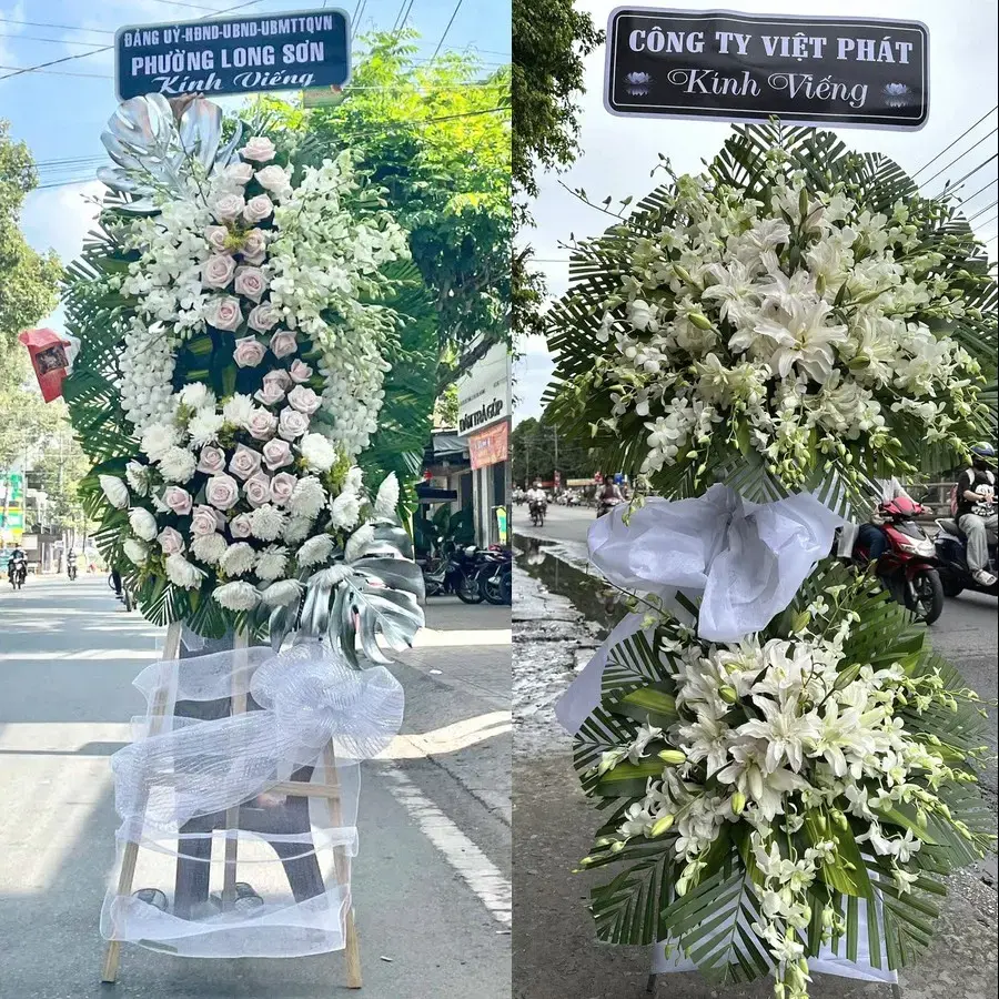 Kệ hoa chia buồn tại Tân Dương