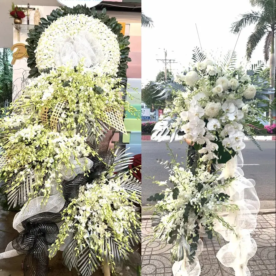 Kệ hoa chia buồn tại Tân Hạnh