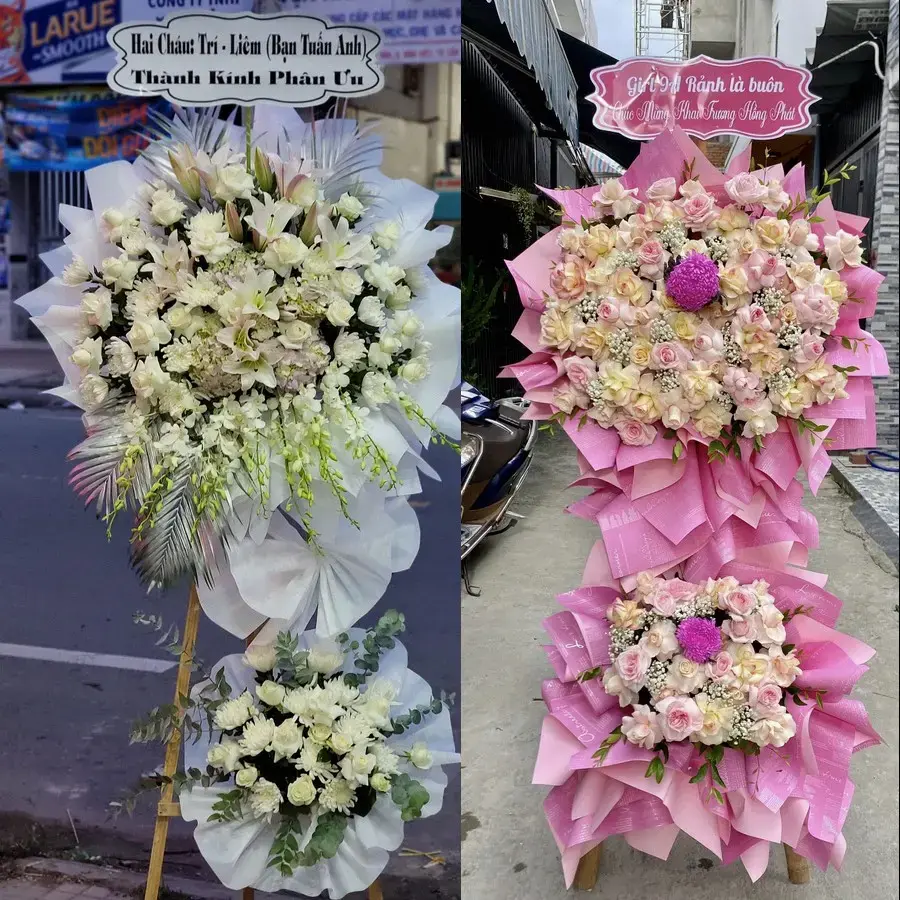 Vòng hoa đám tang tại Tân Hưng, Hải Phòng