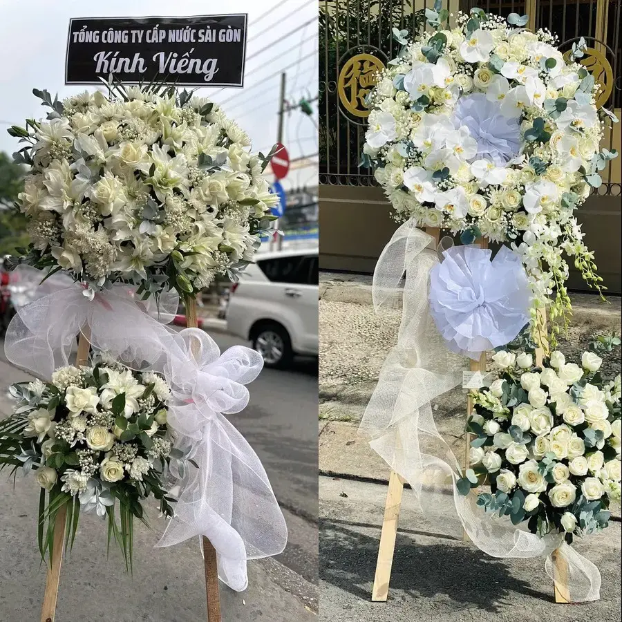 Kệ hoa chia buồn tại Tân Hưng, Hải Phòng
