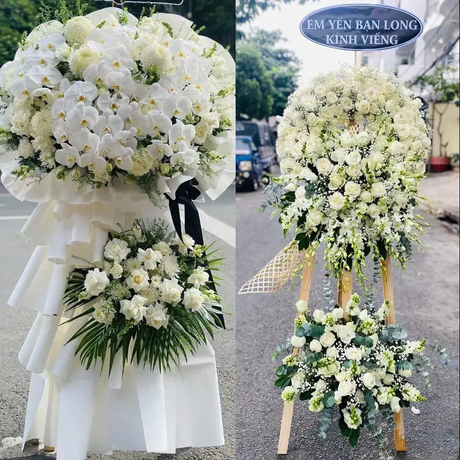 Đặt Kệ Hoa Viếng Tân Khánh Trung, Đồng Tháp: Chọn Mẫu Trang Nghiêm