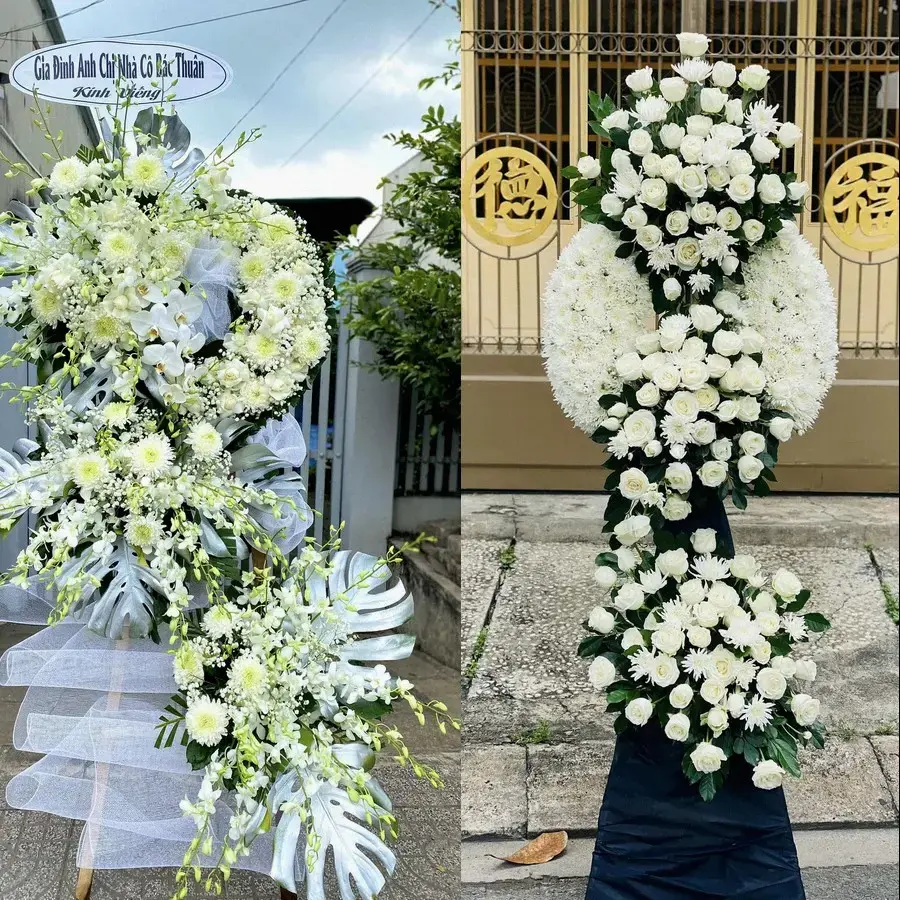 Kệ hoa chia buồn tại Tân Long