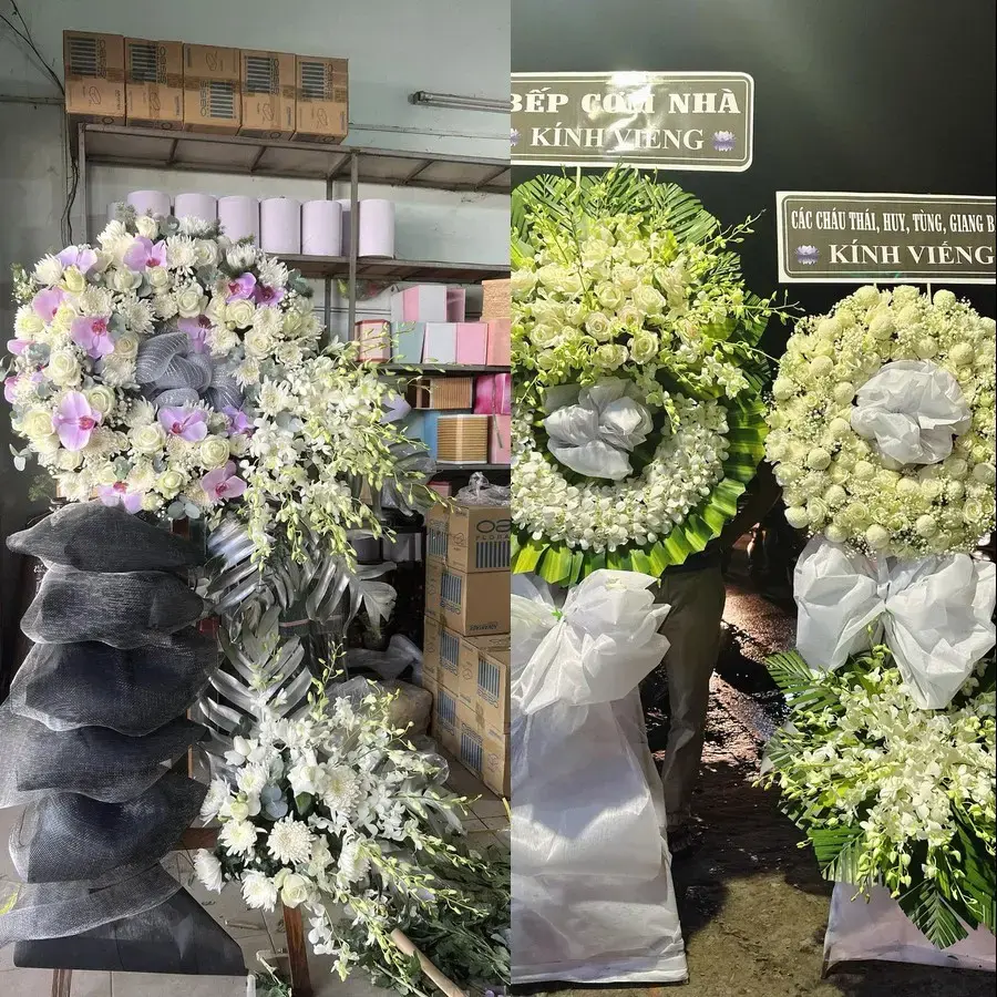 Kệ hoa chia buồn tại Tân Phước 3