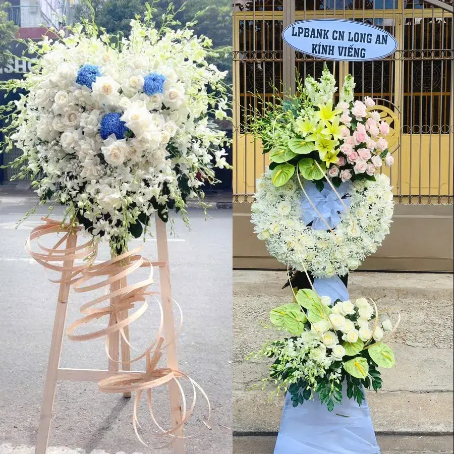 Kệ hoa chia buồn tại Tân Thành Bình