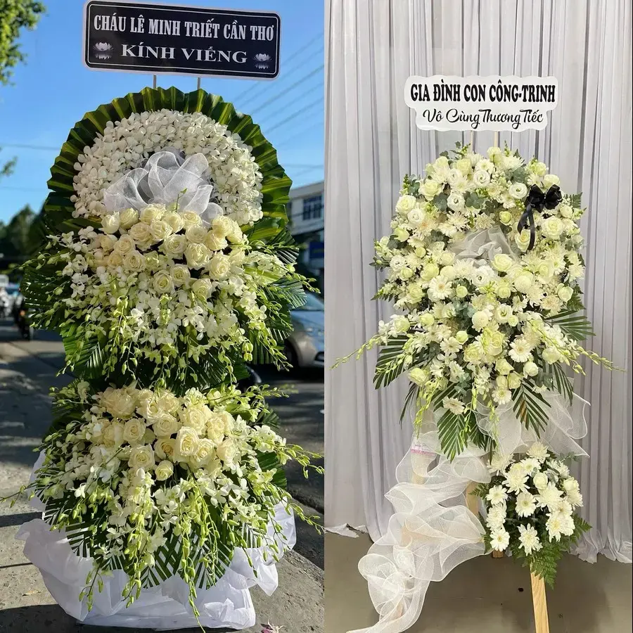 Kệ hoa chia buồn tại Tây Hòa