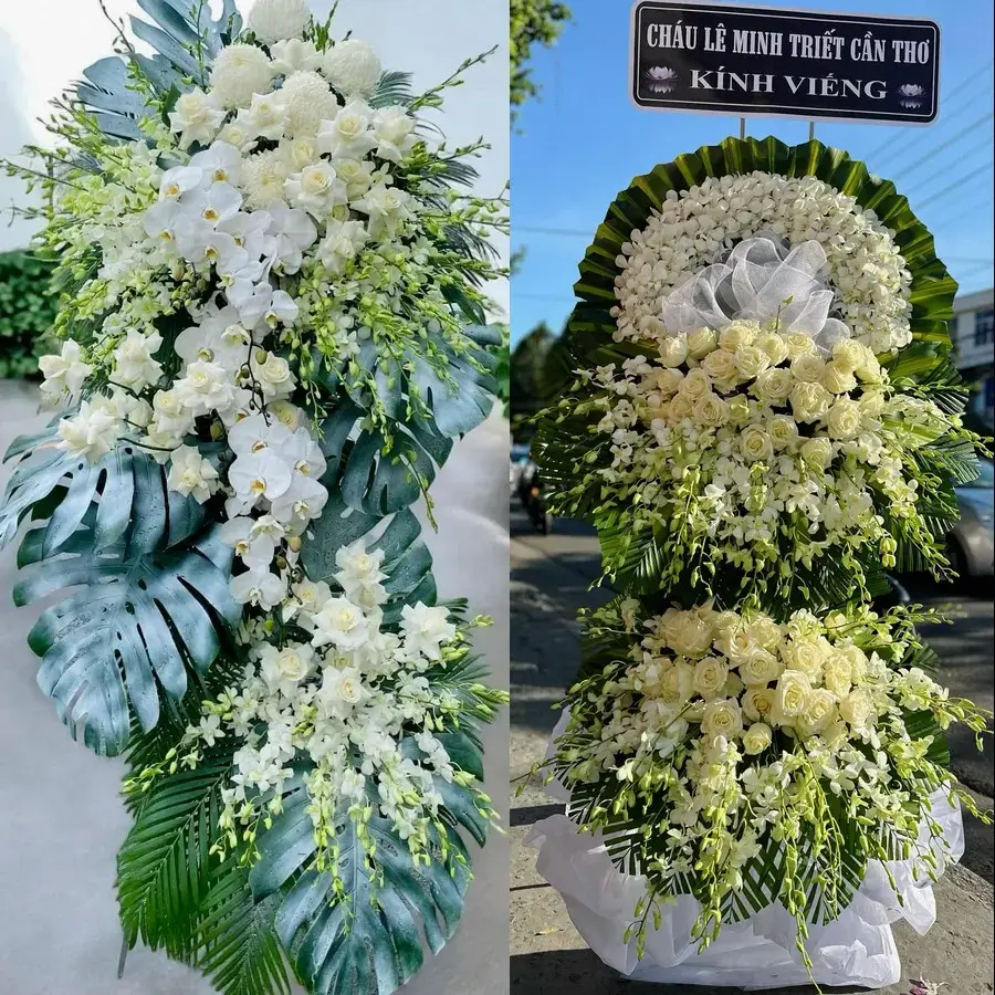 Kệ hoa chia buồn tại Thái Thụy