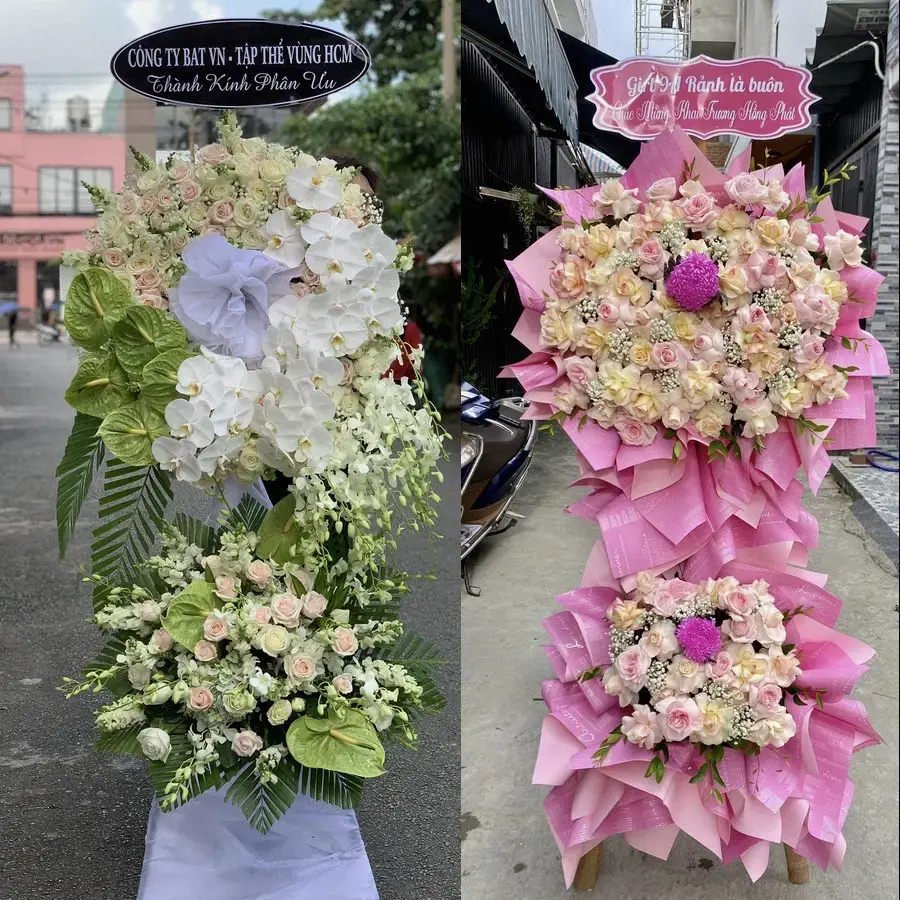 Vòng hoa đám tang tại Thanh Đức