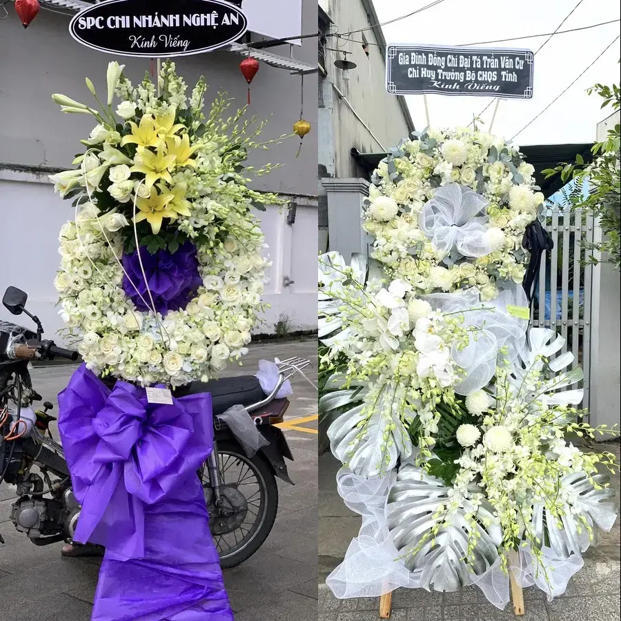 Kệ hoa chia buồn tại Thanh Hưng