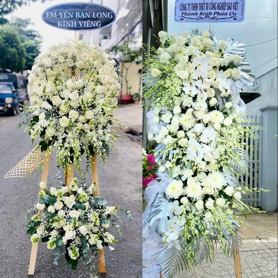Kệ hoa chia buồn tại Thạnh Lộc