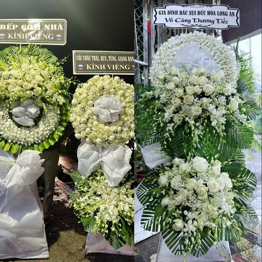 Kệ hoa chia buồn tại Thanh Miện
