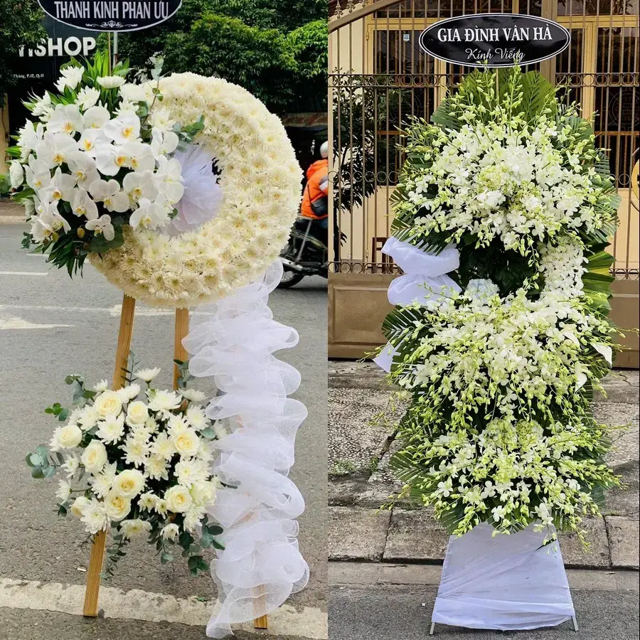 Kệ hoa chia buồn tại Thành Nam
