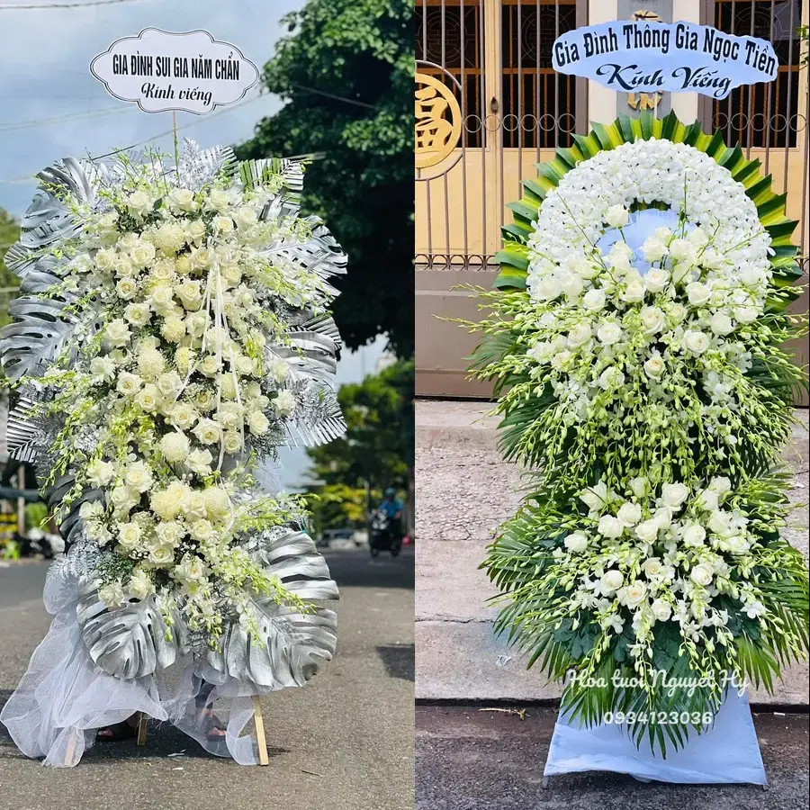 Kệ hoa chia buồn tại Thanh Trì