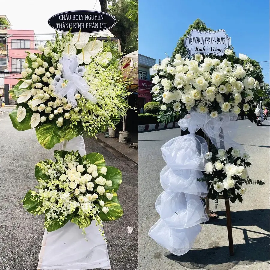 Kệ hoa chia buồn tại Thạnh Xuân, Cần Thơ