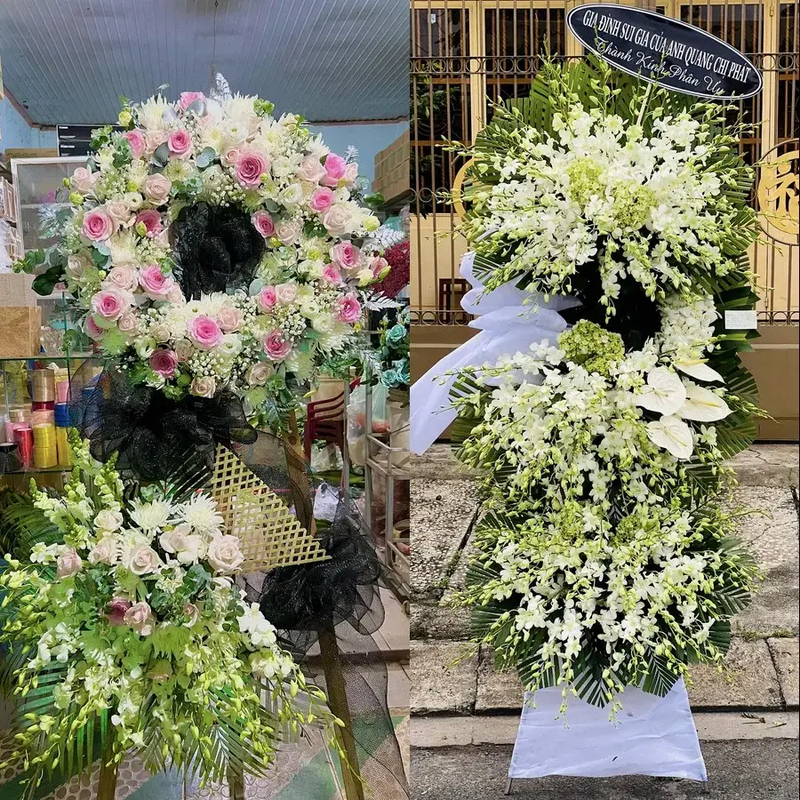 Kệ hoa chia buồn tại Thiên Trường
