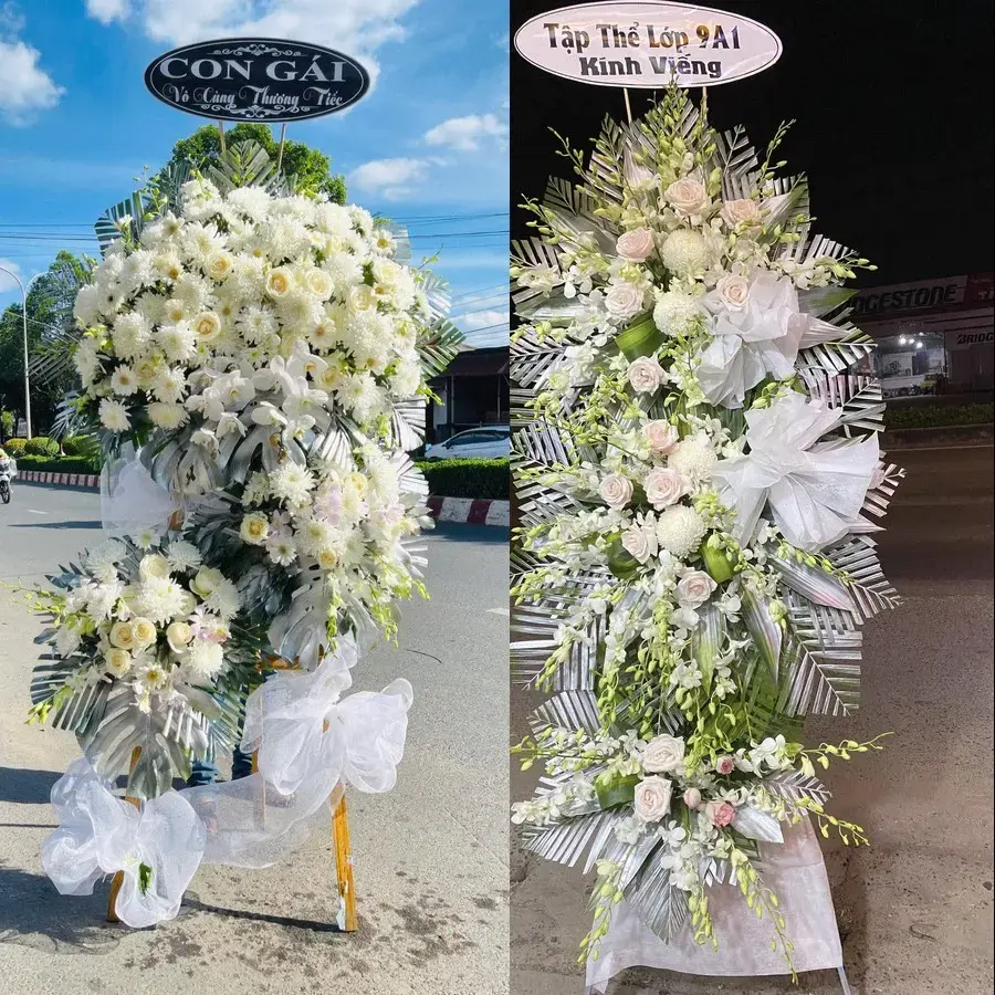Kệ hoa chia buồn tại Thiệu Trung