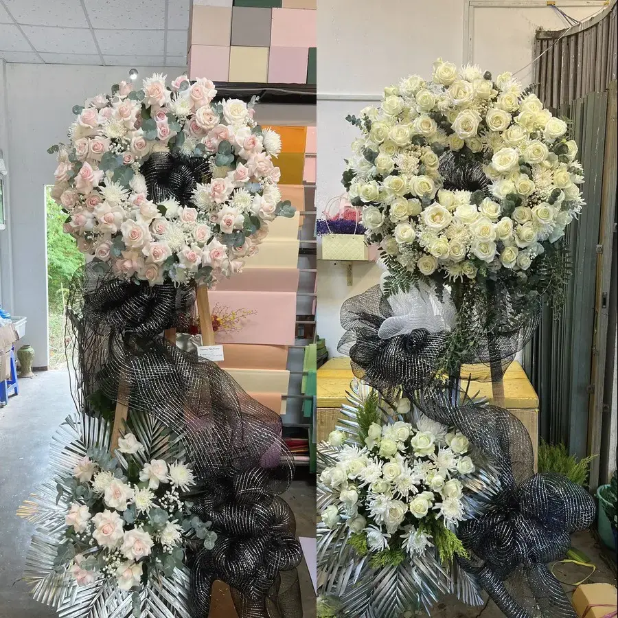 Kệ hoa chia buồn tại Thọ Long