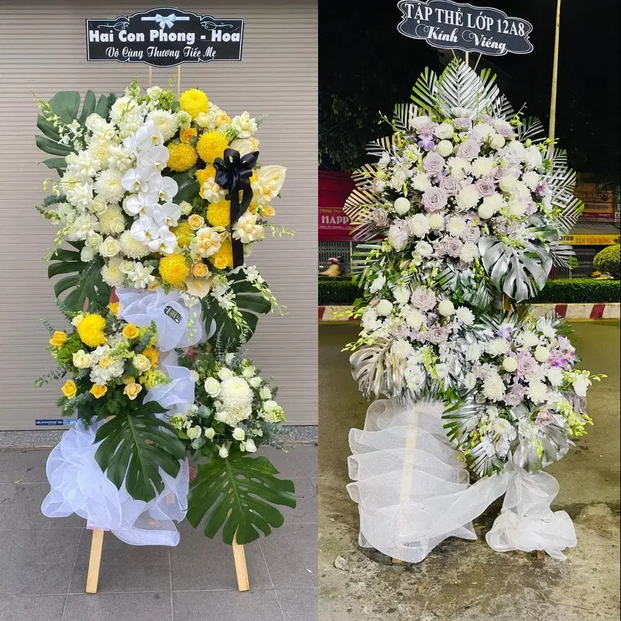 Kệ hoa chia buồn tại Thọ Phú