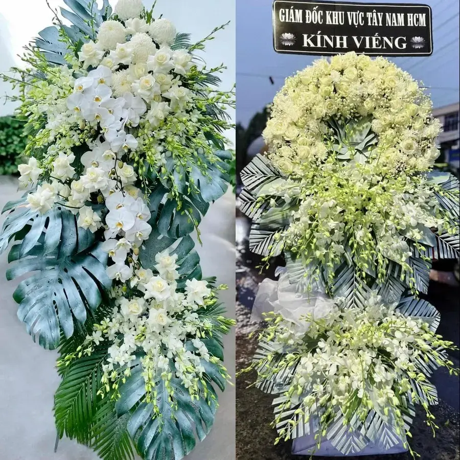 Vòng hoa đám tang tại Thọ Xuân