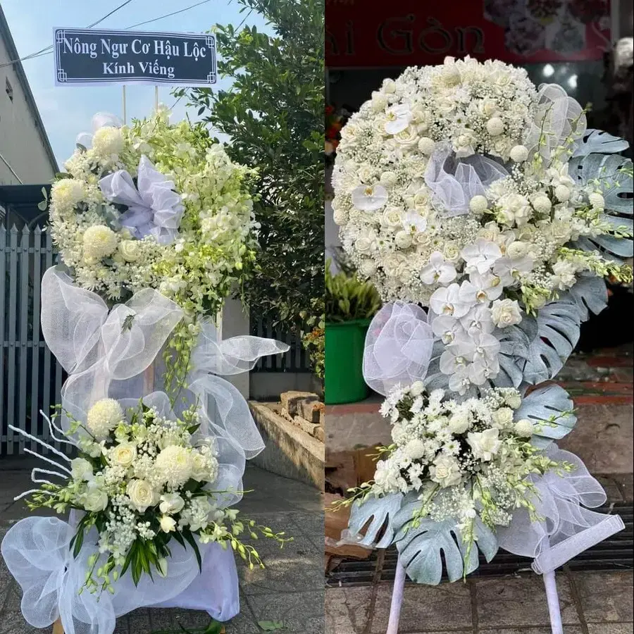Kệ hoa chia buồn tại Thoại Sơn