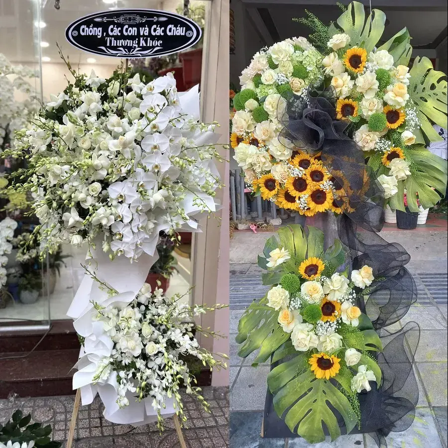 Kệ hoa chia buồn tại Thới Long