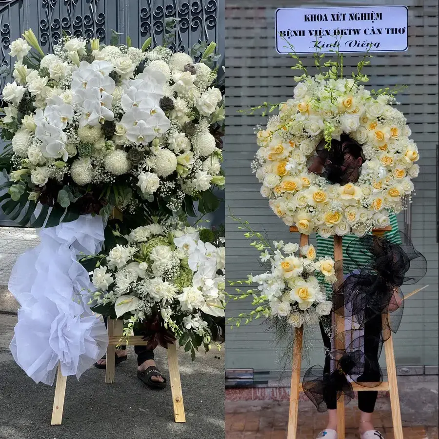 Kệ hoa chia buồn tại Thới Sơn