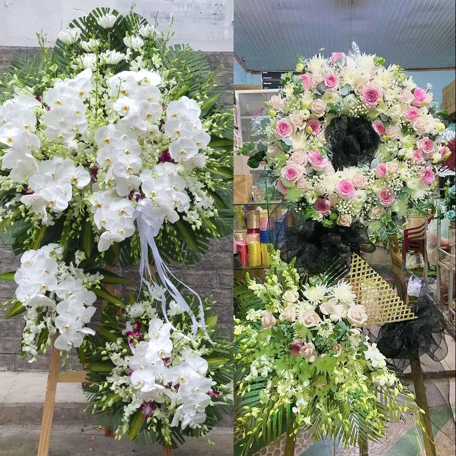 Kệ hoa chia buồn tại Thuận An, Huế