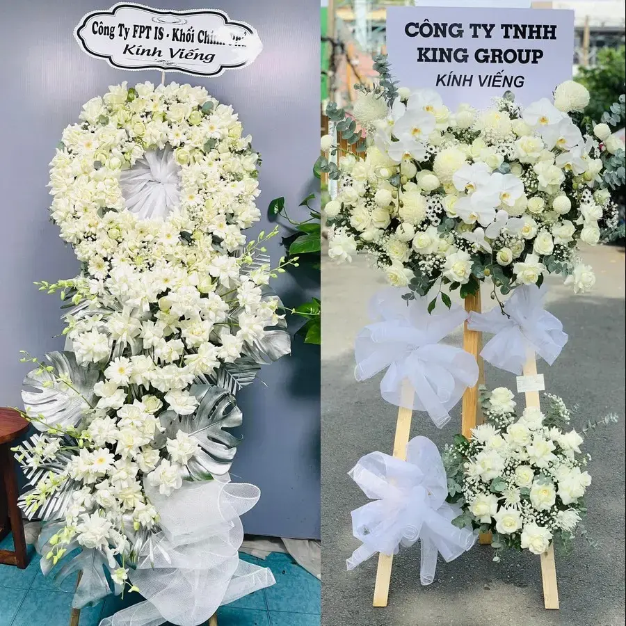 Vòng hoa đám tang tại Thuận Thành