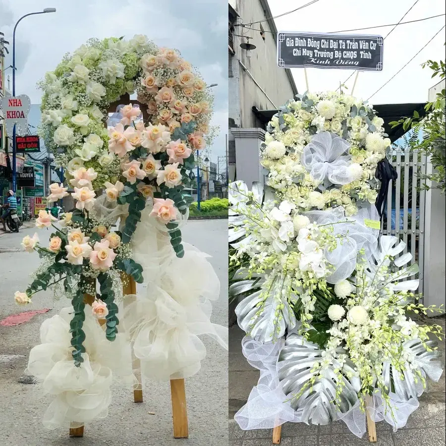 Kệ hoa chia buồn tại Thuận Thành