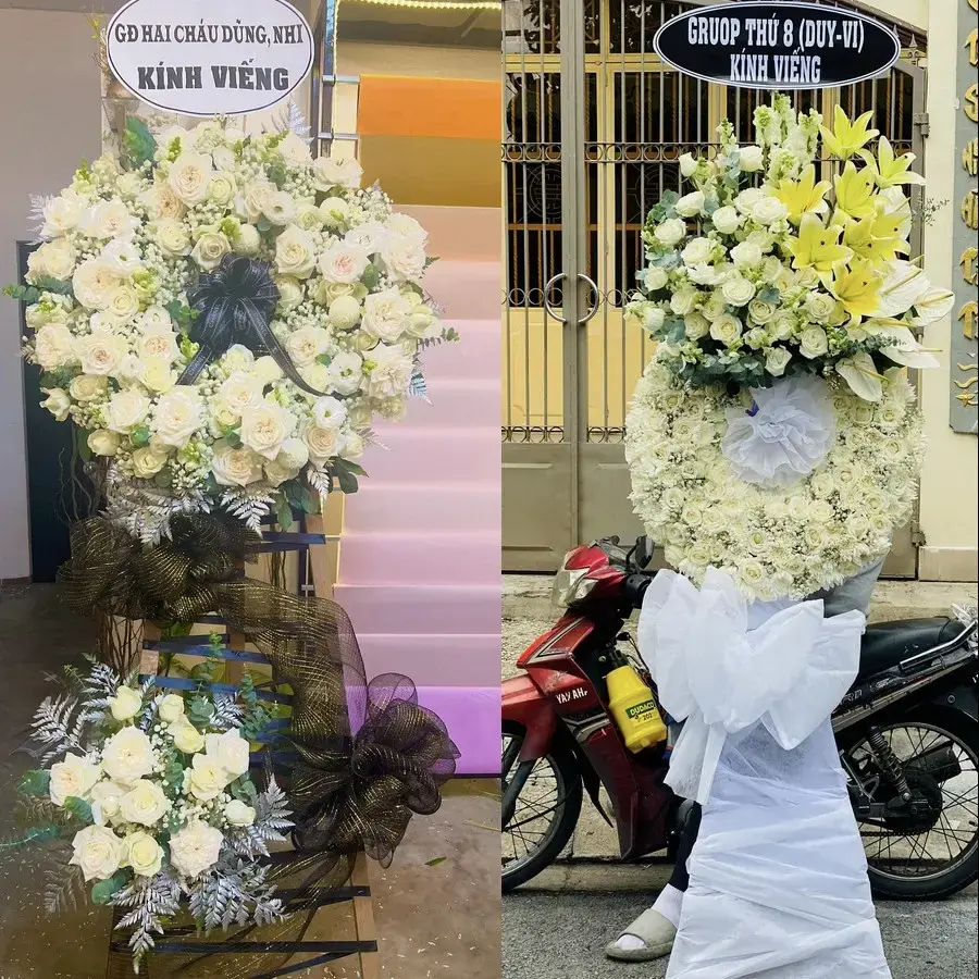 Vòng hoa đám tang tại Thục Phán
