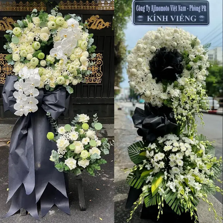 Kệ hoa chia buồn tại Thủy Xuân