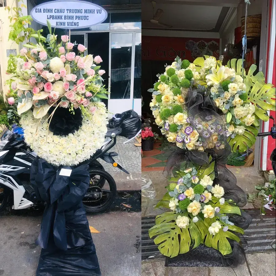 Kệ hoa chia buồn tại Tiên Minh
