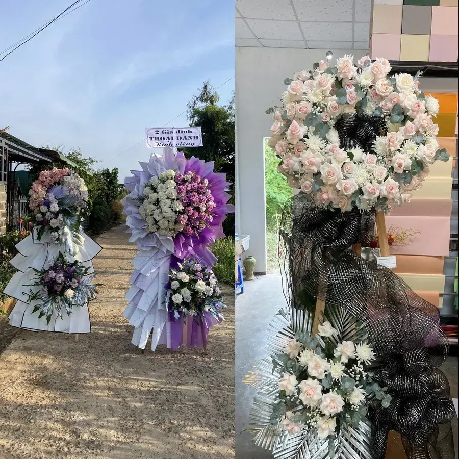Kệ hoa chia buồn tại Trần Hưng Đạo