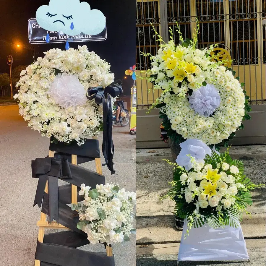 Kệ hoa chia buồn tại Trần Liễu