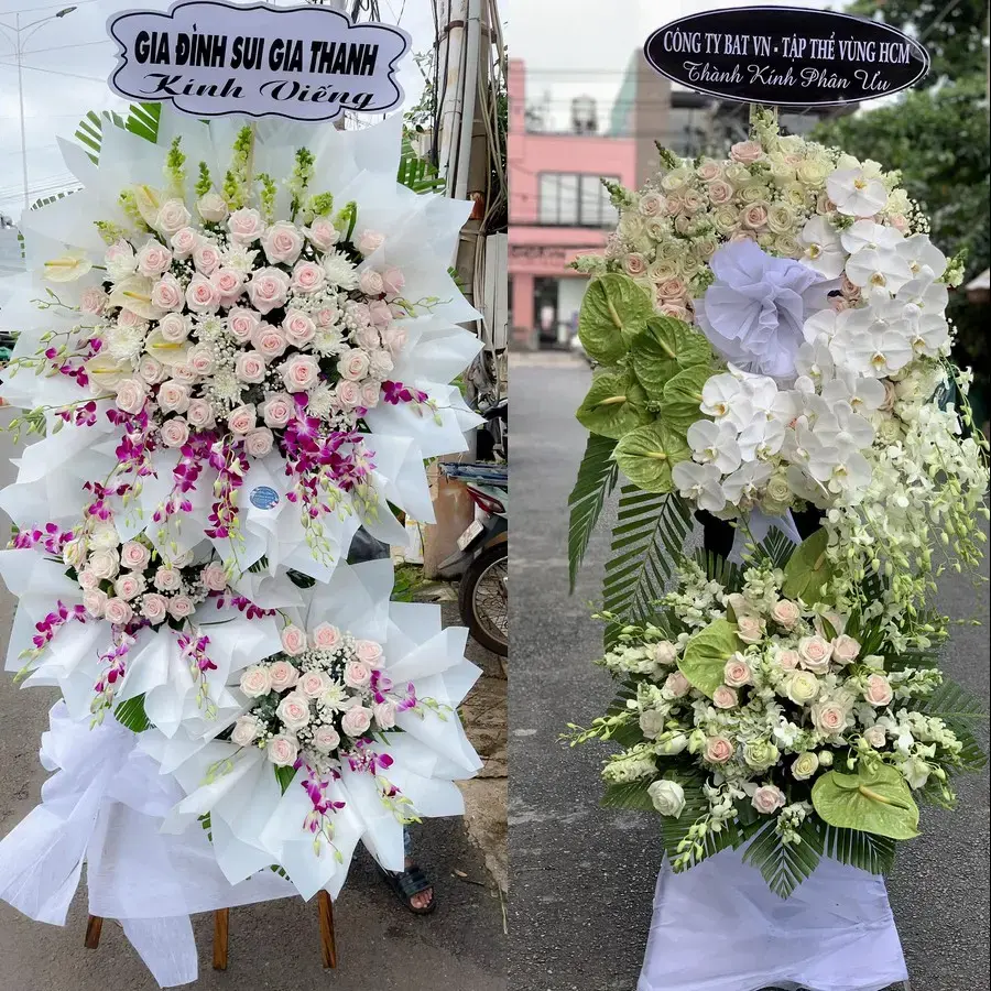 Kệ hoa chia buồn tại Trần Phú, Hà Tĩnh