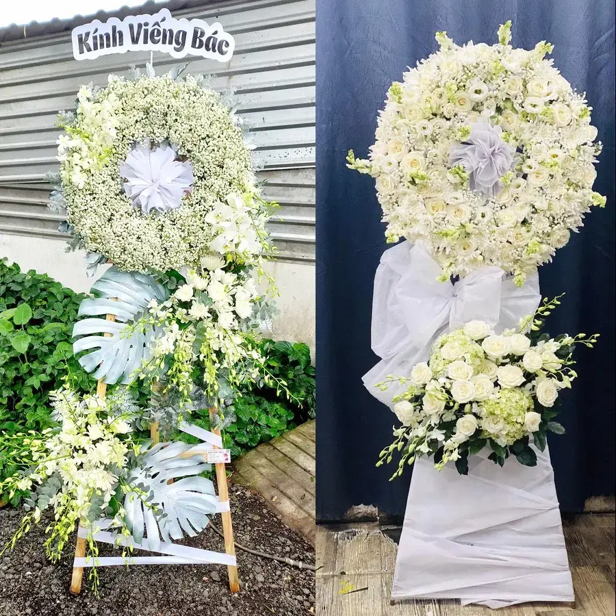 Kệ hoa chia buồn tại Trảng Bom