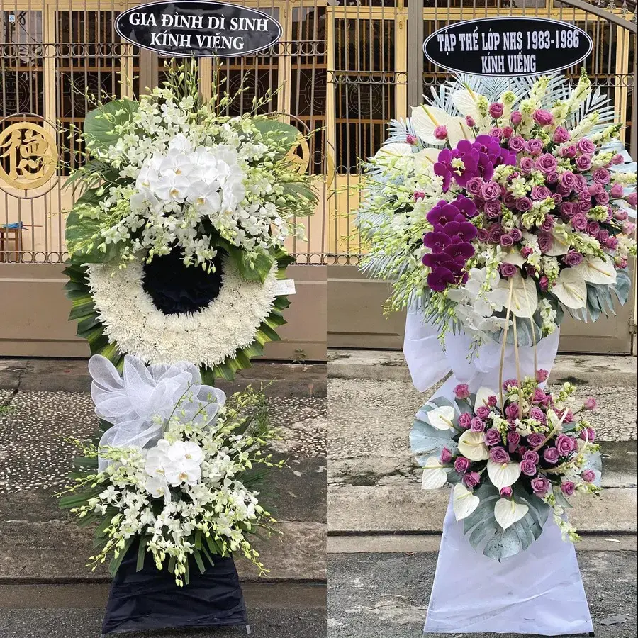 Kệ hoa chia buồn tại Trung Thành, Vĩnh Long